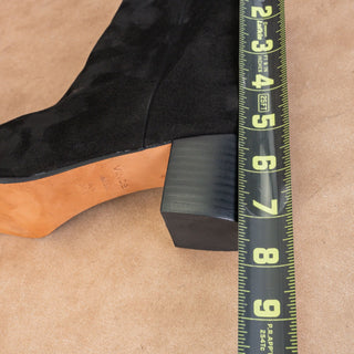 Vince Women Arabel Black Suede Zip Dress Office Ankle Boots sz 7US EUR37