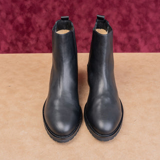 Jack Rogers Women Latham Black Leather Dress Chelsea Ankle Boots sz 11
