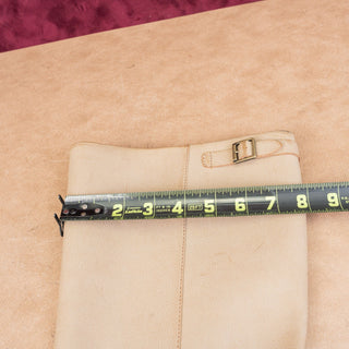 Korks Wmn Karelyn Distress Cream Wide Calf Faux Leather Block Knee Boots 11