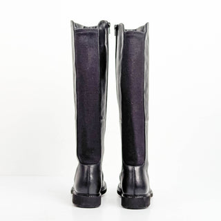 Camper Wmn Neuman Black Leather Stretch Panel Riding Equestrian Boots 6US EUR 36