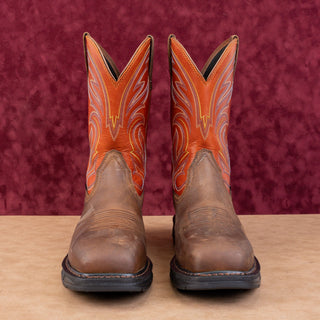 Ariat Work Men Brown Leather WorkHog XT Cottonwood Carbon Toe Work Boots 14 EE