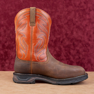 Ariat Work Men Brown Leather WorkHog XT Cottonwood Carbon Toe Work Boots 14 EE