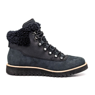 Cole Haan Women Zero Grand Ash Black Suede Lace-up Winter Hiker Boots sz 8.5