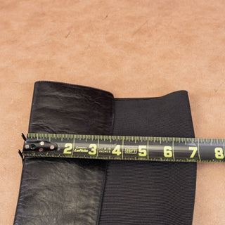 Max Mara Women Black Fine Italian Leather Vintage Dress Knee Boots 6.5US EUR37