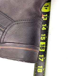 Steve Madden Women Lindley Vintage Retro Y2K Black Leather Moto Boots 6US EUR36