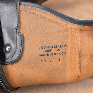 Frye Women Melissa Button Zip Black Leather Equestrian Riding Knee Boots sz 8