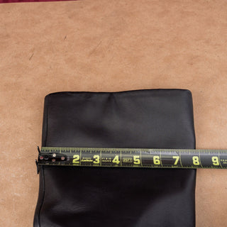 Nordstrom Women Hanna Black Leather Wide Calf Fashion Riding Knee Boots sz 7.5