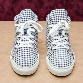 Laurence Dacade Paris Women I Love You Plaid Canvas High Top Sneakers 9US EUR39