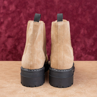 Marc Fisher Women Pirro Chelsea Platform Tan Suede Festival Party Boots sz 10