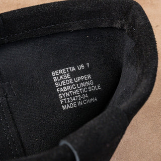 ZIGIny Women Black Suede Riding Slip-on Wedge Heel OTK Fashion Boots sz 7