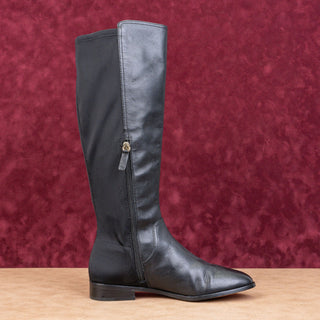 Louise et Cie Women Verdi Riding Zip Flexible Black Leather Boots sz 9US EUR40