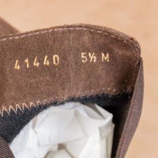 La Canadienne Women Jolie Brown Suede Waterproof Heel Chelsea Ankle Boots sz 5.5