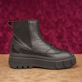 Sorel Women Caribou X Slip Waterproof Black Festival Leather Platform Boots 8