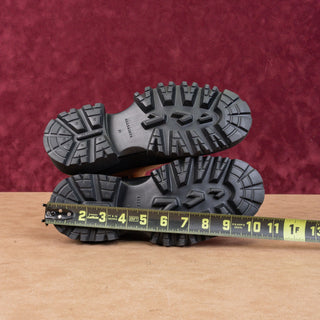 AllSaints Women Harlee Black Tan Leather Chelsea Platform Lug Boots 7US EUR37