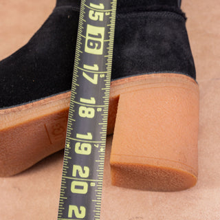 UGG Women Kasen Tall Black Suede Shearling Lined Boots sz 9.5US EUR40.5
