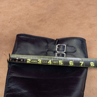 Dolce Vita Women Evi Black Leather Moto Biker Metal Harness Fashion Mid Boots 7