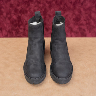 Timberland Women Courmayeur Valley Ash Black Nubuck Chelsea Boots sz 9.5