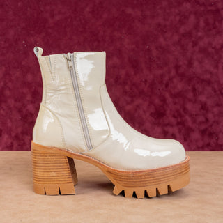 Jeffrey Campbell Women Quavo Y2K Retro Yellow Leather Platform Boots Size 11