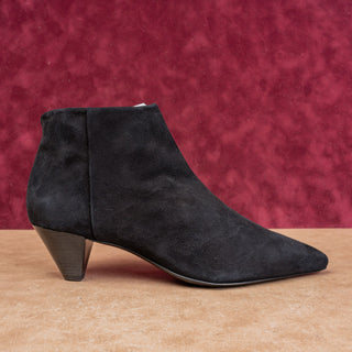 Mercedes Castillo Women Fashion Pointy toe Black Suede Night Party Boots 9.5