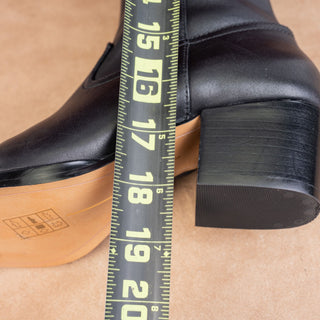 Dolce Vita Women Ona Black Leather Western Pointy Toe Waterproof Knee Boots sz 6