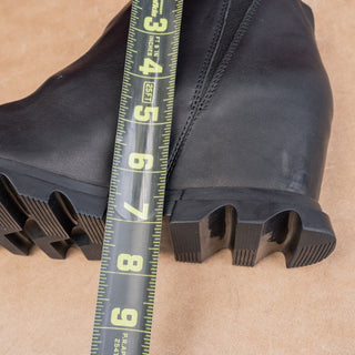 Sorel Women Joan Of Artic Wedge II Waterproof Black leather Zip Ankle Boots sz 9