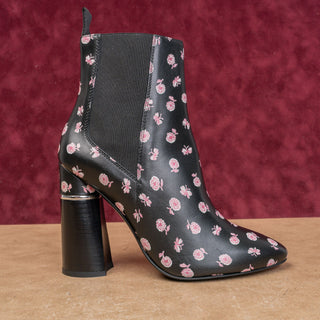 3.1 Phillip Lim Women Floral Leather Fashion Heel Boho Chelsea Boots 8US EUR38.5