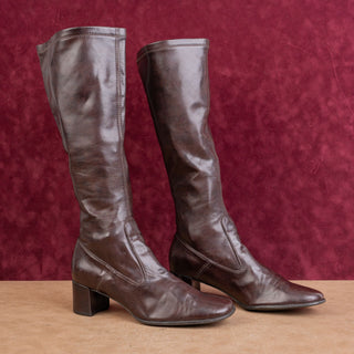 Franco Sarto Wmn Faux Leather Vintage Y2K Festival Square Fashion Party Boots 9