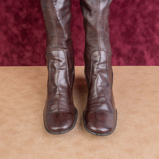 Franco Sarto Wmn Faux Leather Vintage Y2K Festival Square Fashion Party Boots 9