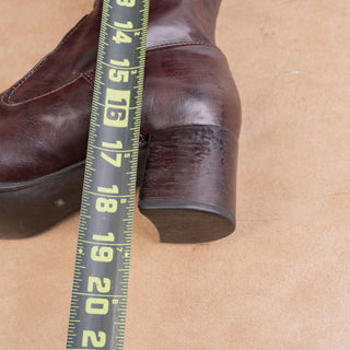 Franco Sarto Wmn Faux Leather Vintage Y2K Festival Square Fashion Party Boots 9
