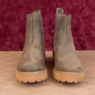 Timberland Women Carnaby Cool Olive Nubuck Chelsea Lug Boots size 9