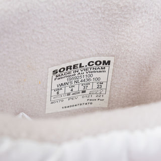 Sorel Women Out N About Puffy Lace-up Waterproof White Grey Ankle Boots Sz 6