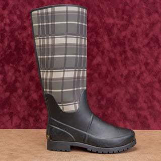 Ralph Lauren Women Plaid Farm Barn Riding Wellies Rain Rubber boots sz 7