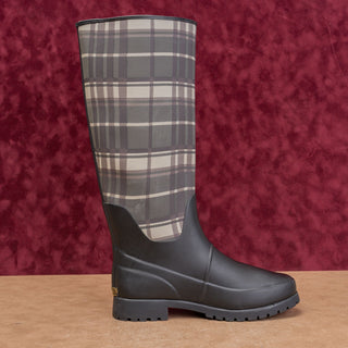 Ralph Lauren Women Plaid Farm Barn Riding Wellies Rain Rubber boots sz 7