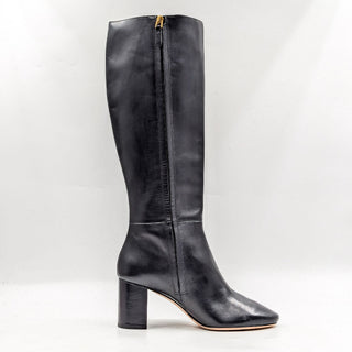 Tory Burch Women Kira Black Leather Dress Office Heel Knee Boots sz 8.5