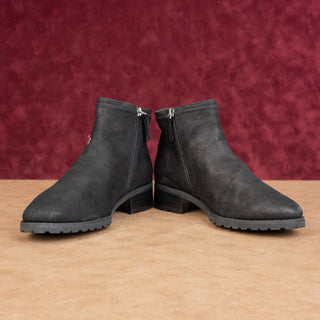 Caslon Women Black Suede Water Resistant Moto Ankle Boots size 6.5