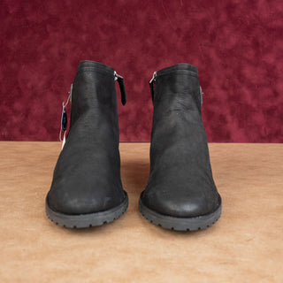 Caslon Women Black Suede Water Resistant Moto Ankle Boots size 6.5