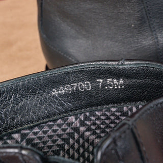 Aquatalia Women Nadie Black Leather Ankle Zip Dressy Office Boots size 7.5