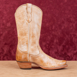 Cleo+Wolf Women Ivy Tan Leather Western Cowboy  Square toe Boots sz 8