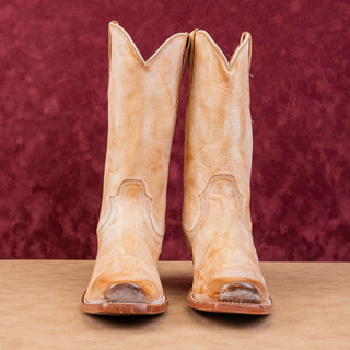 Cleo+Wolf Women Ivy Tan Leather Western Cowboy  Square toe Boots sz 8