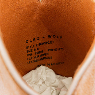 Cleo+Wolf Women Ivy Tan Leather Western Cowboy  Square toe Boots sz 8