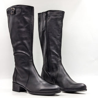 La Canadienne Women Poppie Wide Calf Riding Black Leather Winter Boots size 11