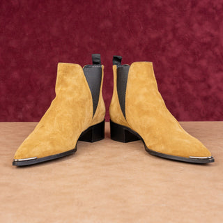 Acne Studios Women Jensen Suede Western Chelsea Point Toe Boots 7.5US EUR38