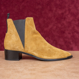 Acne Studios Women Jensen Suede Western Chelsea Point Toe Boots 7.5US EUR38