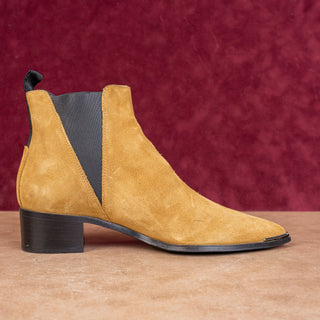 Acne Studios Women Jensen Suede Western Chelsea Point Toe Boots 7.5US EUR38