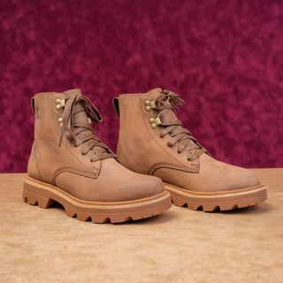 Sorel Women Revel Waterproof lace-up Brown Leather Ankle Boots sz 7US EUR38