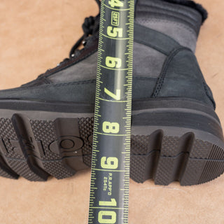 Sorel Women Lennox Lace Cozy STKD Waterproof Black Leather Ankle Boots Sz 6