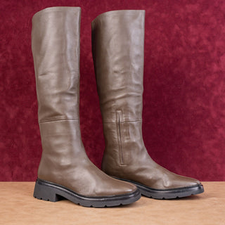 Vince Women Rune Brown Leather Waterproof Riding Knee Boots sz 9.5US EUR 40.5