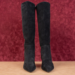 Dolce Vita Women Aly Black Suede Dress Fashion Pointy Knee Boots sz 6.5