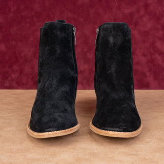 Paul Green Women Sante Zip Western Chelsea Black Suede Ankle Boots 8US AUS5.5