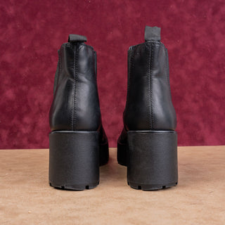 Vagabond Women Kenova Platform Black Leather Lug Festival Chunky Boots Sz 10